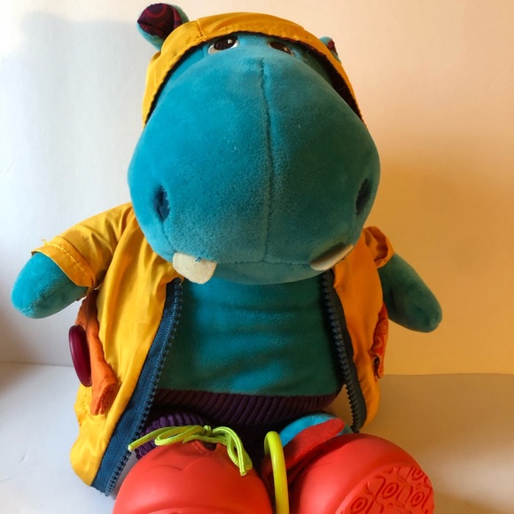 B You Giggly Zippies Hank Hippo Interactive Learning Plush Stuffed Animal 2018 - Picture 12 of 13